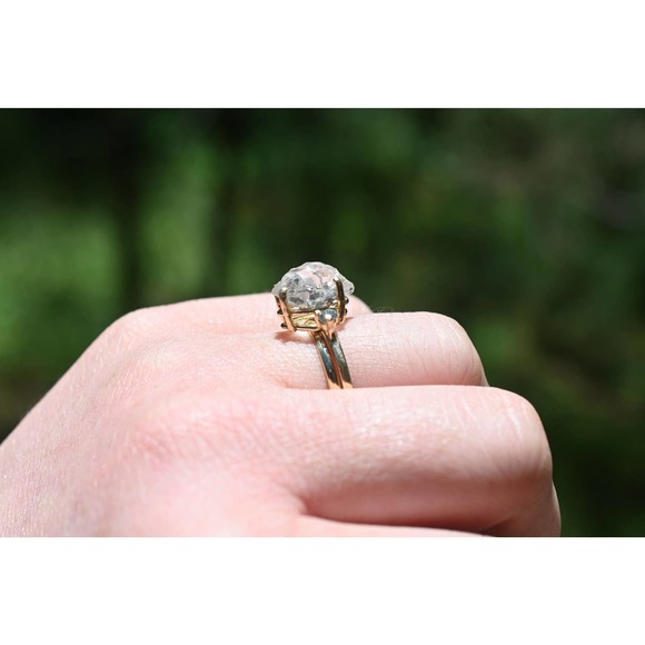 Sapphire Engagement Ring Raw stone Wedding Ring Set Size 3 4 5 6 7 8 9 1… - Picture 4 of 6